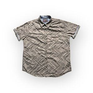 Aeropostale Button Up Shirt Graphic Print Size L New Without Tags